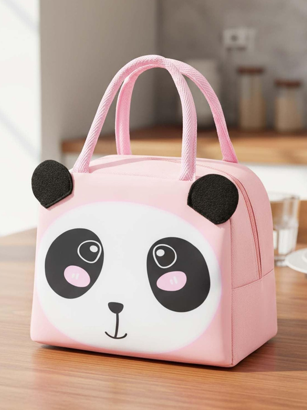 Go Hooked Kids Aluminium Thermal Insulated Lunch Box with Panda Face Design