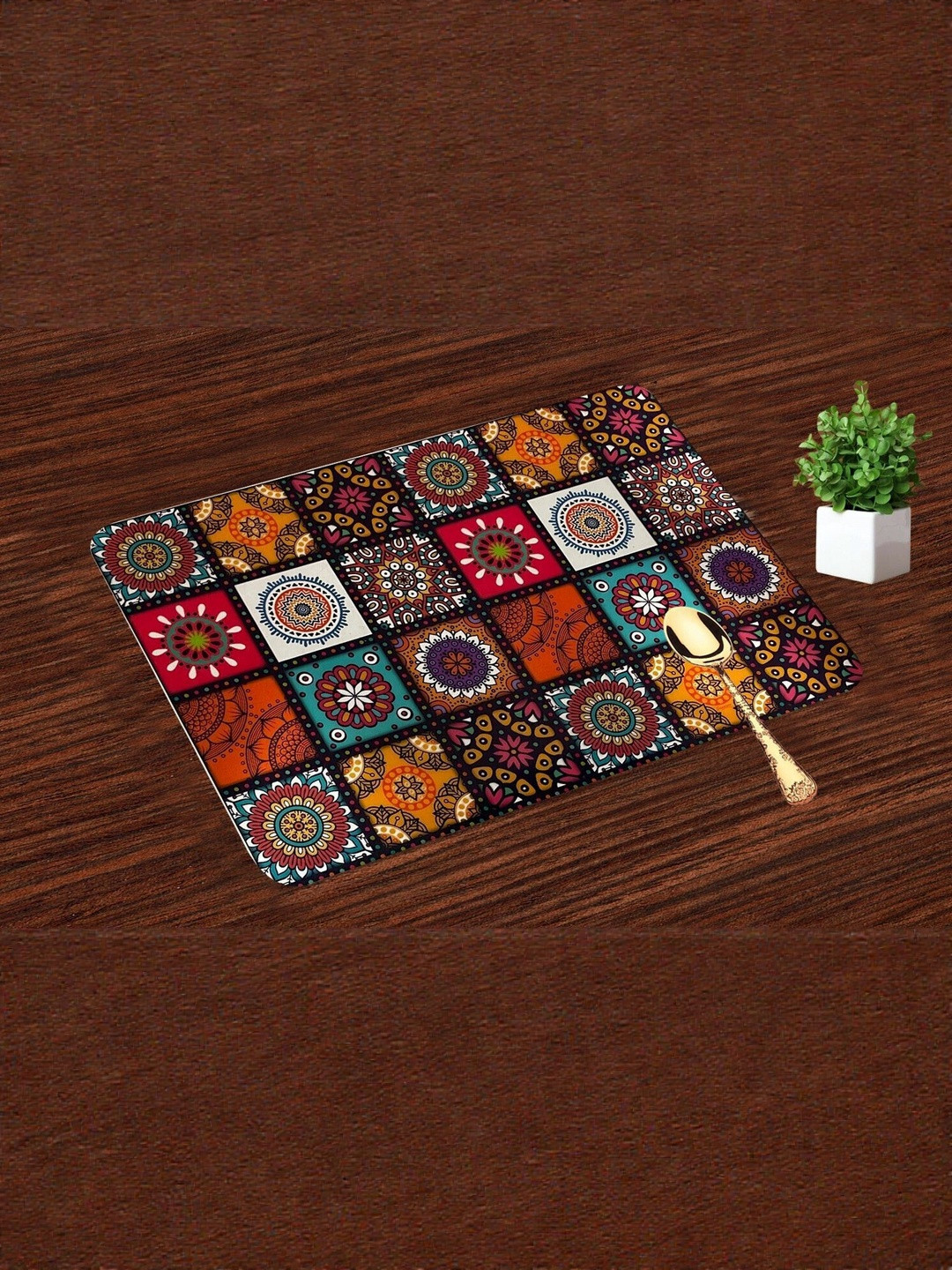 LaVichitra Rectangular Pack of 3 Table Placemat