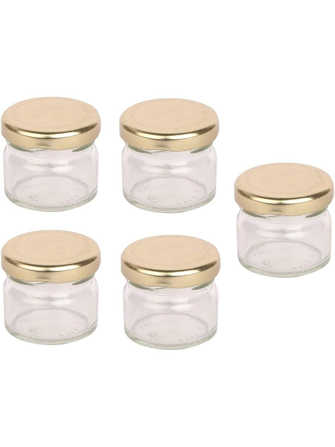 1ST TIME Transparent 5 Pieces Dishwasher Safe Twist Lock Glass Jars