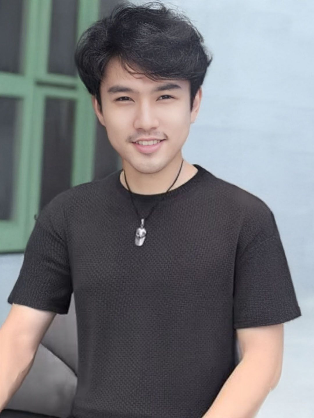 StyleCast Men Grey Geometric Self Design Round Neck T-shirt