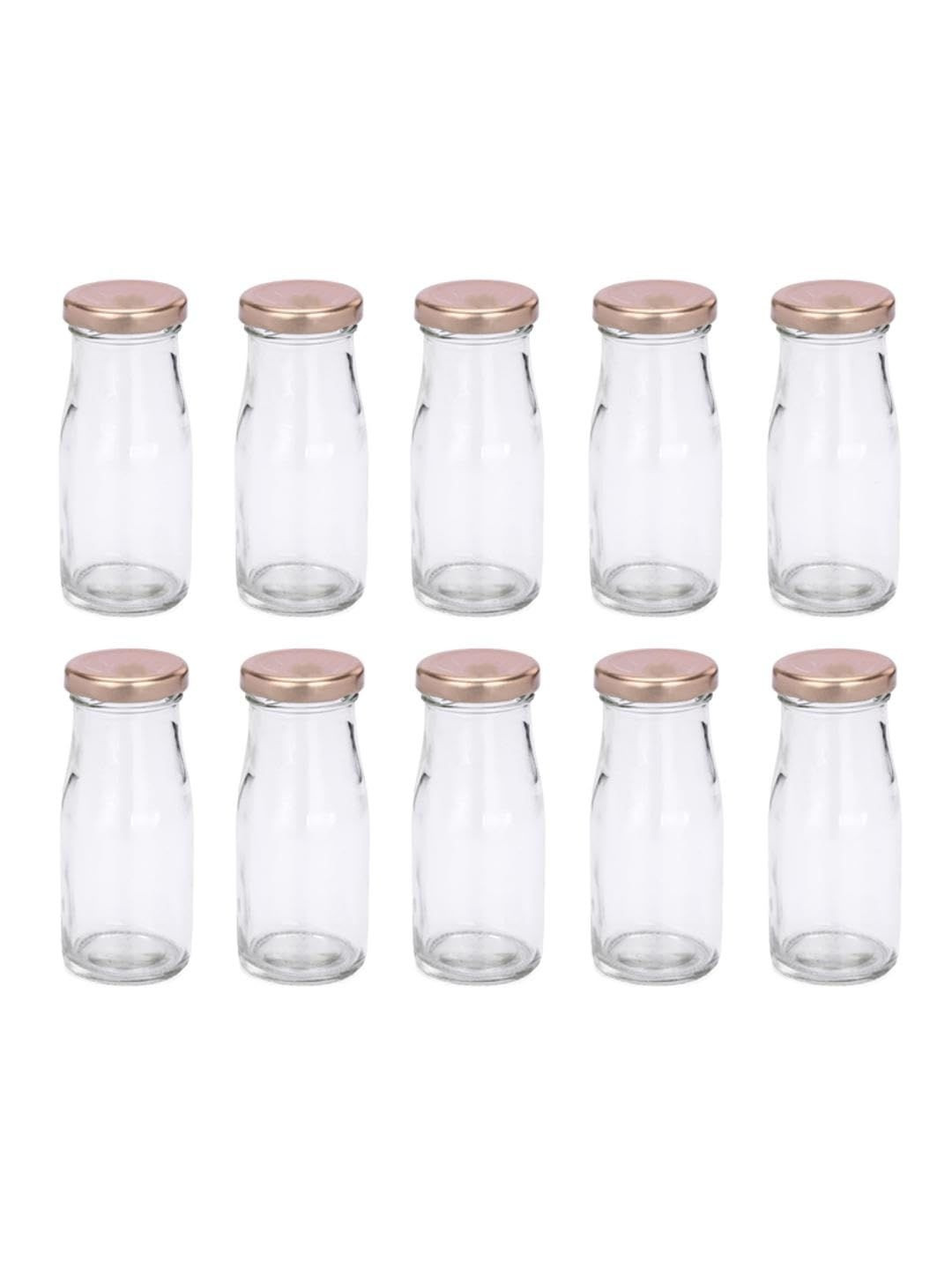 1ST TIME 10 Pieces Transparent Freezer Safe Water Bottles - 100 ml Each