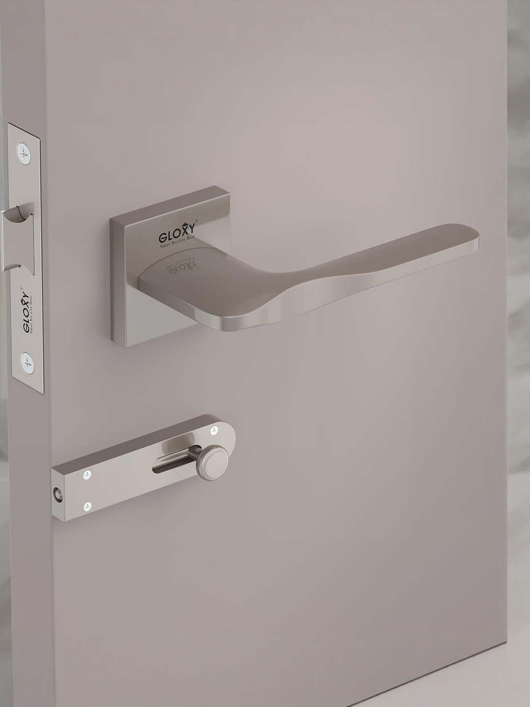 Gloxy Grey Mortis Door Handle Lock