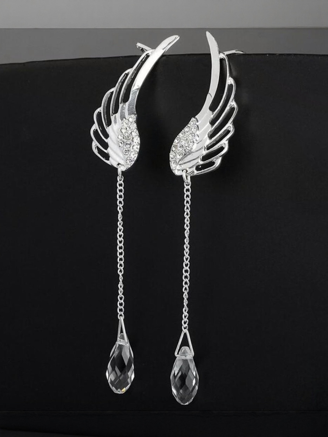 Jewelfy Women Angel Wings Shape Alloy Ear Cuff