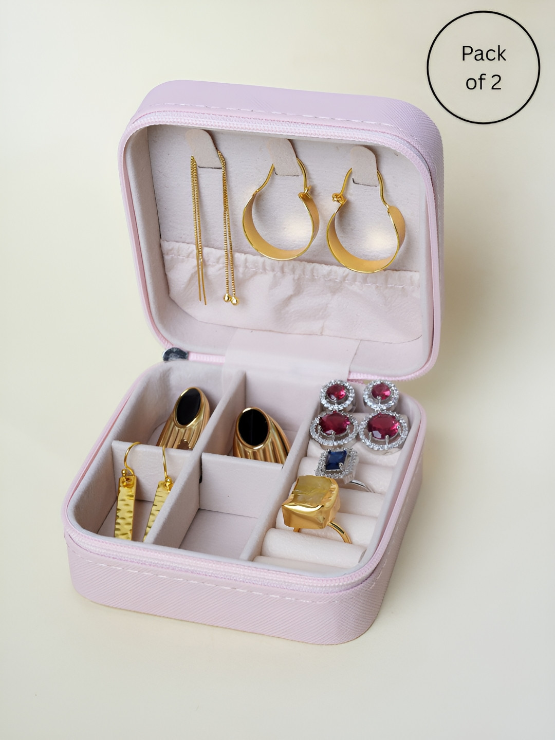 Niska Pink 2 Pieces Wardrobe Jewellery Organiser