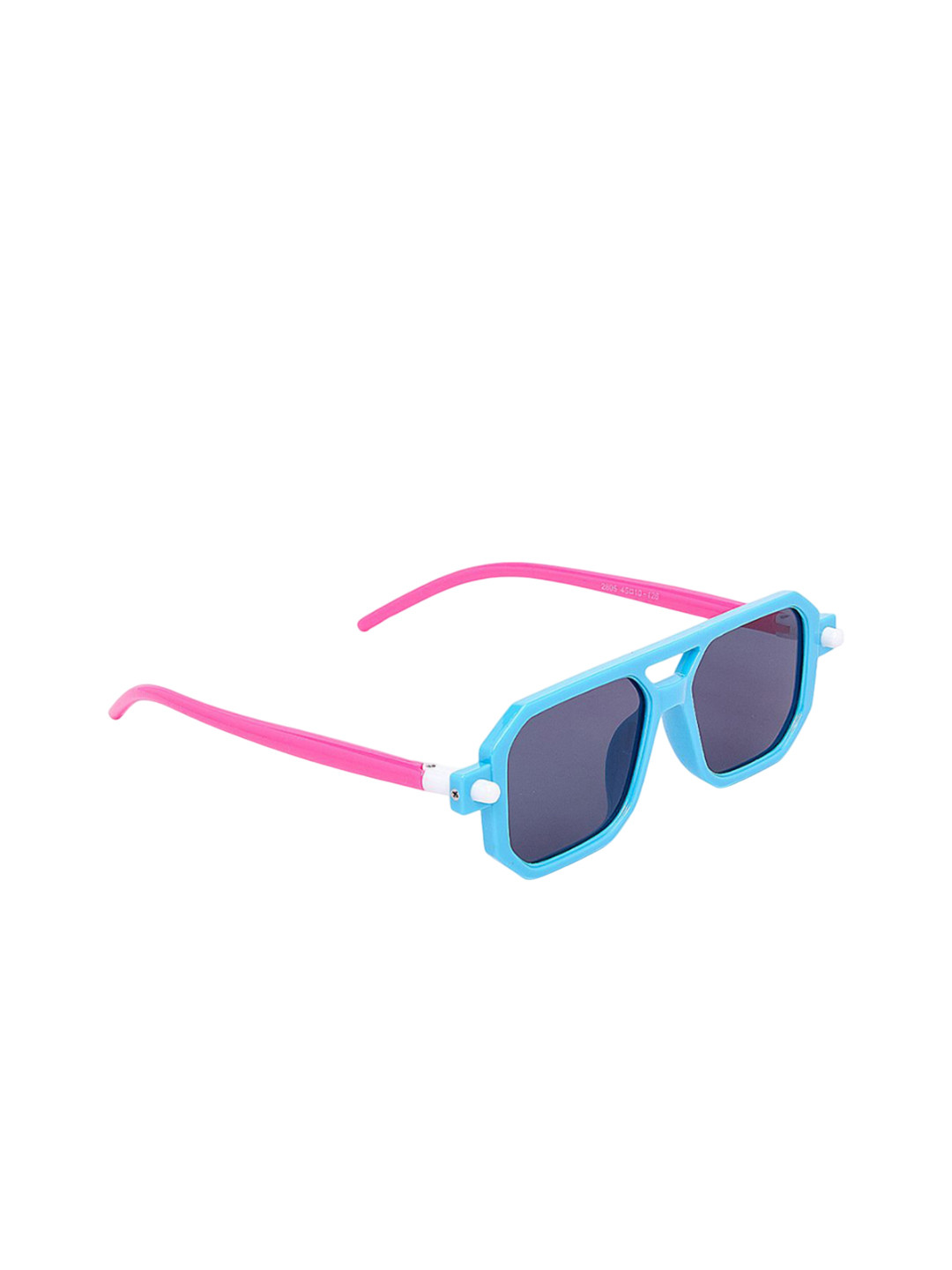KIDSUN Kids Full Rim Square Sunglasses with UV Protected Lens 2805_SKYBLUE_PINK