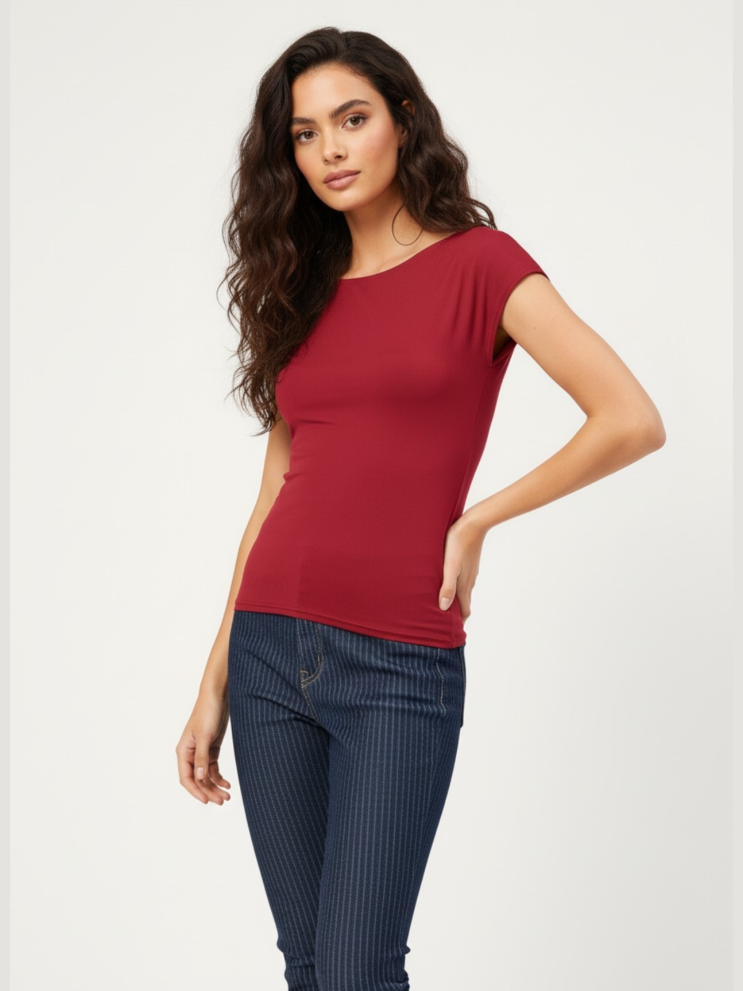 DressBerry Darling-Diva Open Back Extended Sleeves Top