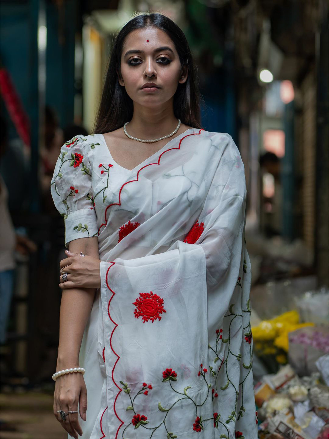 Suta White Cotton Blouse
