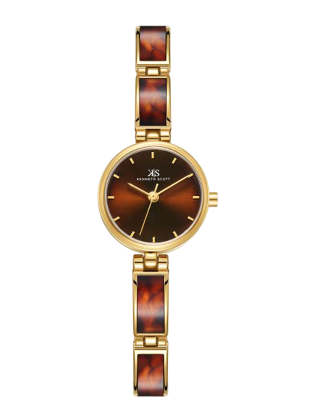 KENNETH SCOTT Women Round Dial & Bracelet Style Straps Analogue Watch K24502-GCDD