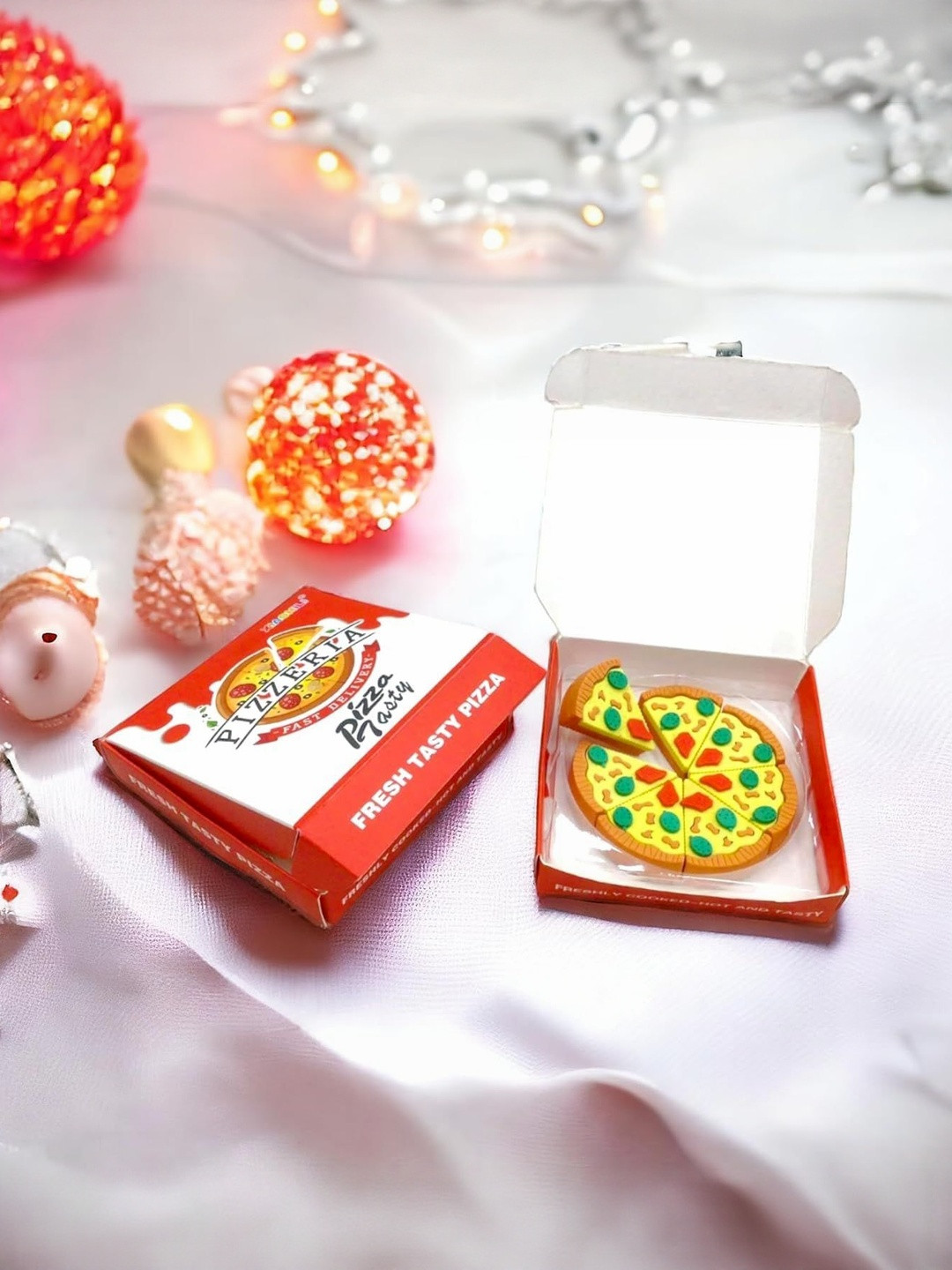VR Creatives Multi-Coloured Pizza Shaped Eraser