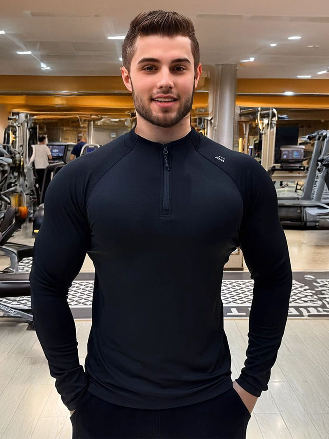 StyleCast Men Muscle Fit Solid Long Sleeves T-shirt