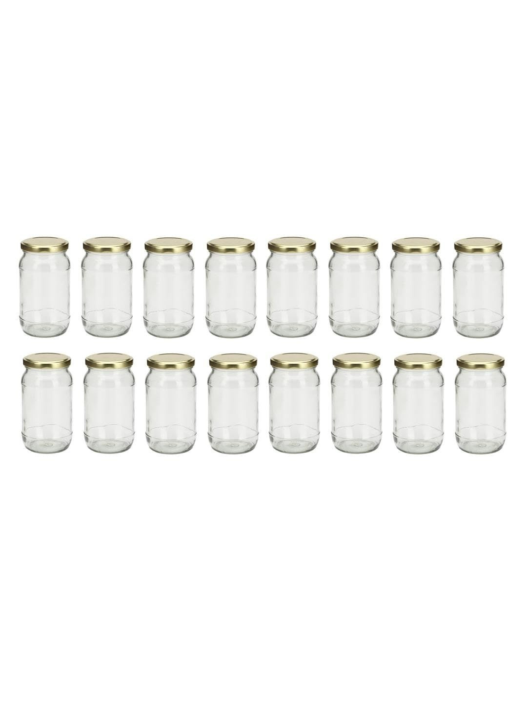 1ST TIME Set of 16 Transparent Glass Jar