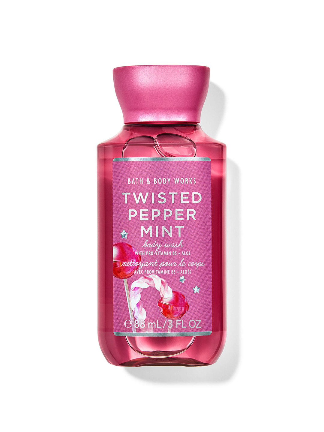 Bath & Body Works Twisted Peppermint Travel Size Body Wash - 88 ml