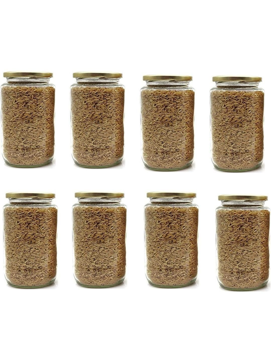 1ST TIME Stylish Jar & Container Set of 8 Transparent Glass Jar