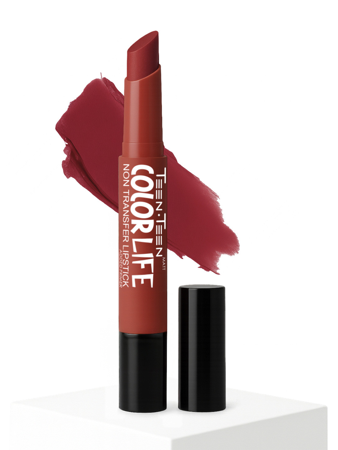 TEEN TEEN COSMETICS Color Life Non Transfer Lipstick With Primer- 2 g- Tangerine 27