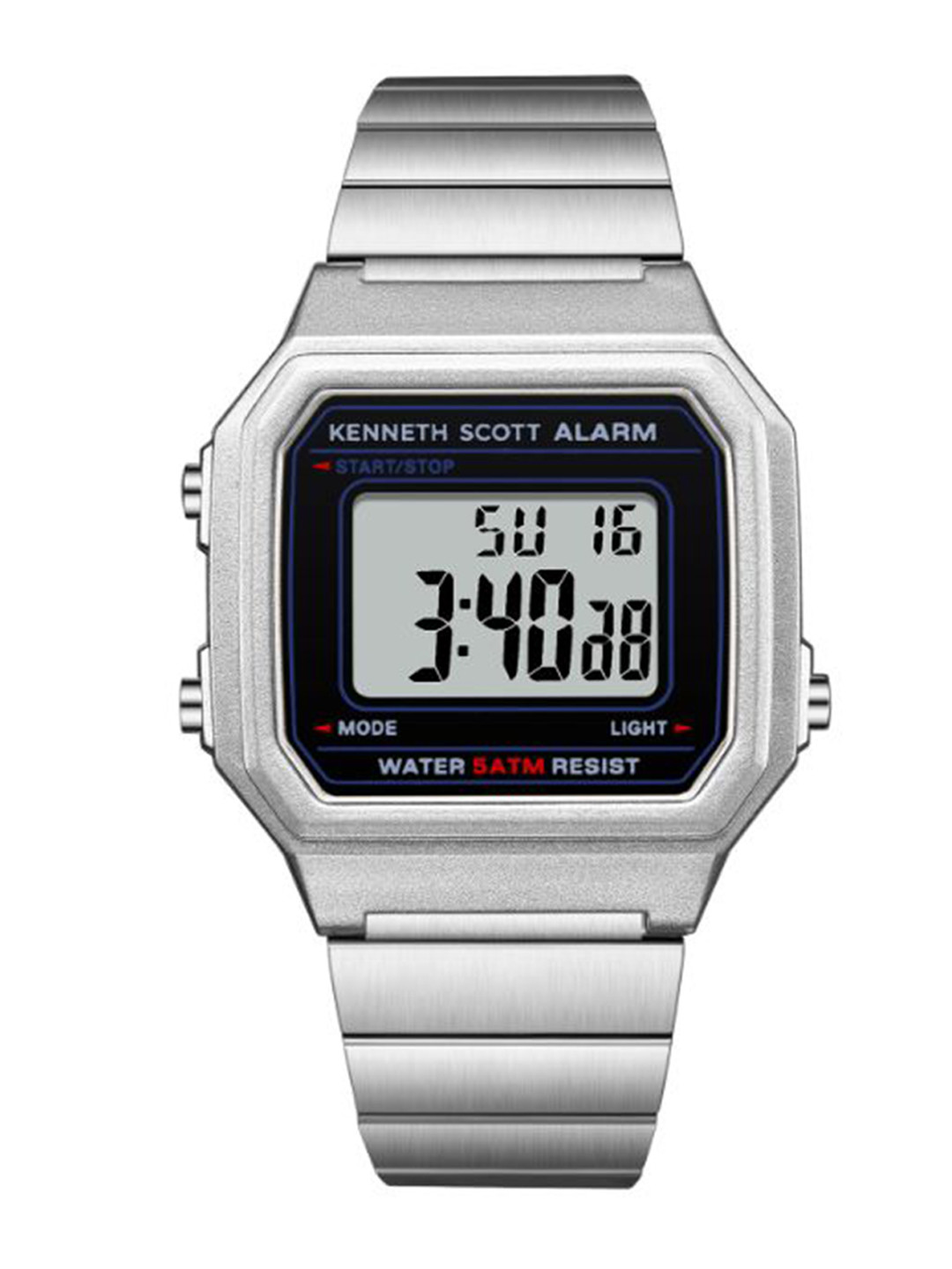 KENNETH SCOTT Women Brass Dial & Bracelet Style Straps Digital Watch K25705-SBSB