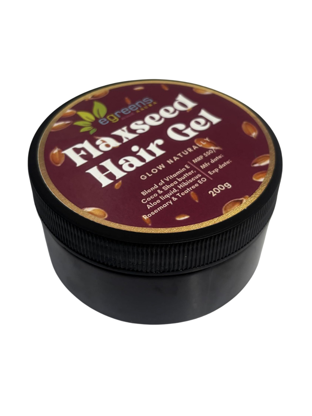 E-GREENS AAURA- glow naturally Flaxseed Hair Gel With Keratin & Vitamin E - 200 g