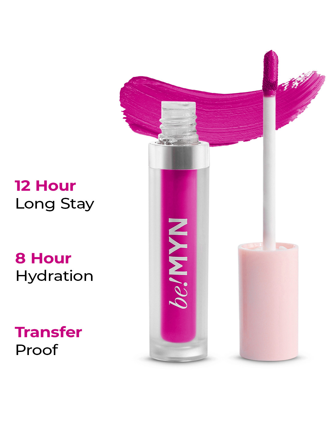 Be!Myn MousseMood 12H Stay Transfer Proof Liquid Lip Color 4.5 ml - Passion Pink LL08