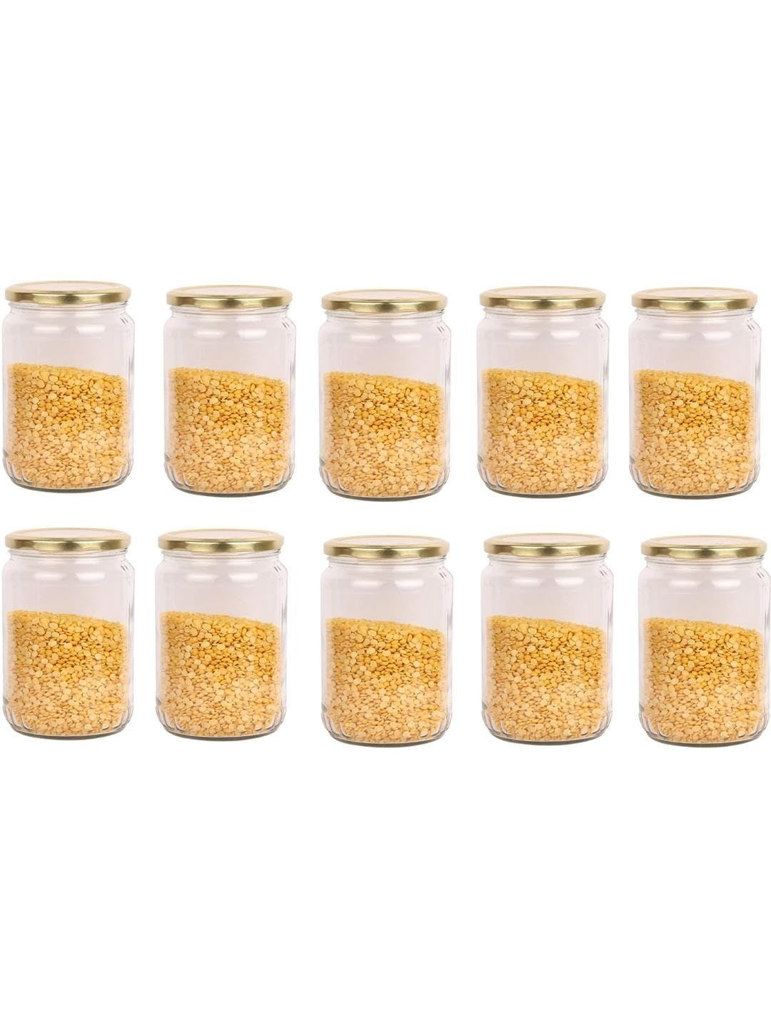 1ST TIME Set of 11 Round Shape Transparent Glass Jar