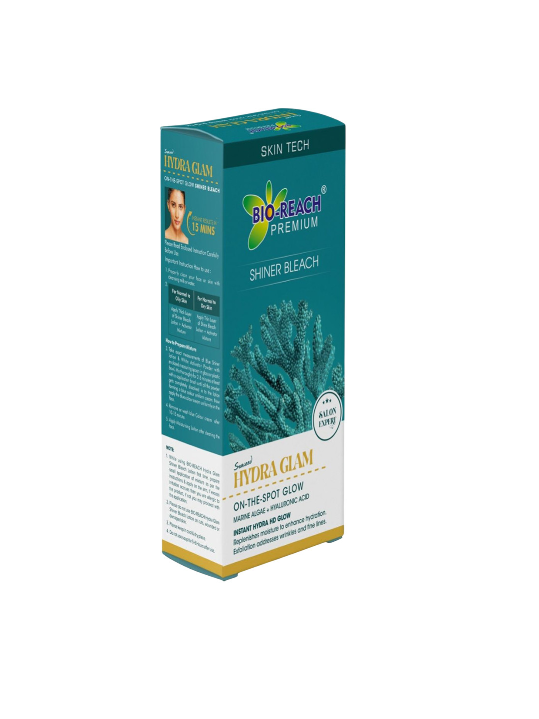 BIO-REACH Seaweed Hydra Glam On-The-Spot Glow Shiner Bleach - 500 g