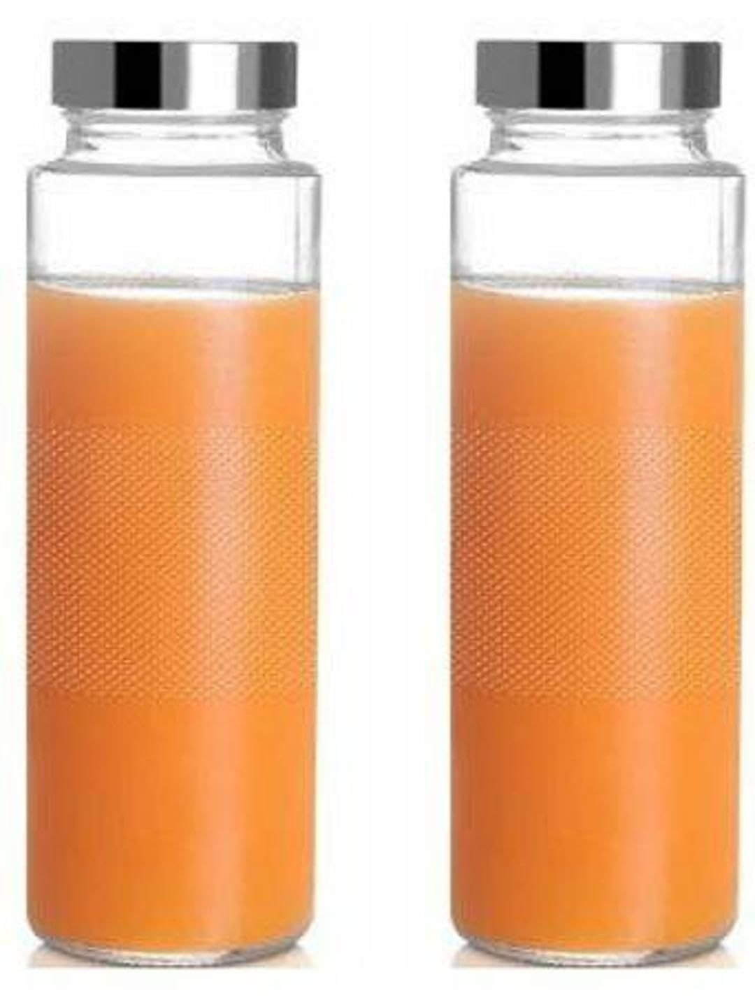 1ST TIME Set Of 2 BPA Free Transparent Freezer Safe Glass Water Bottle