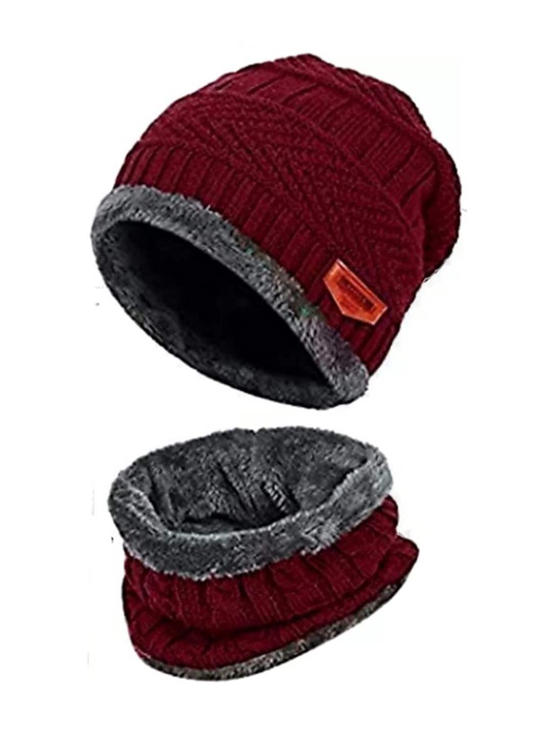 Navkar Crafts Unisex Winter Beanie Hat Scarf Set