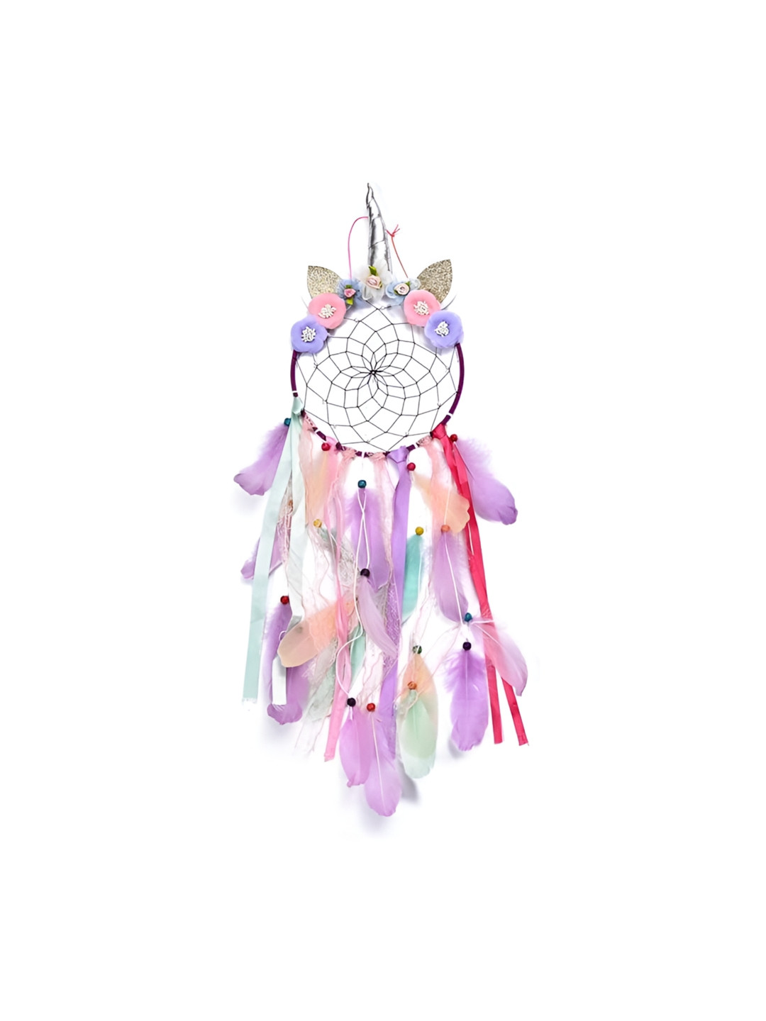 AUGEN Pink & Purple Dream Catcher Hanging Windchimes