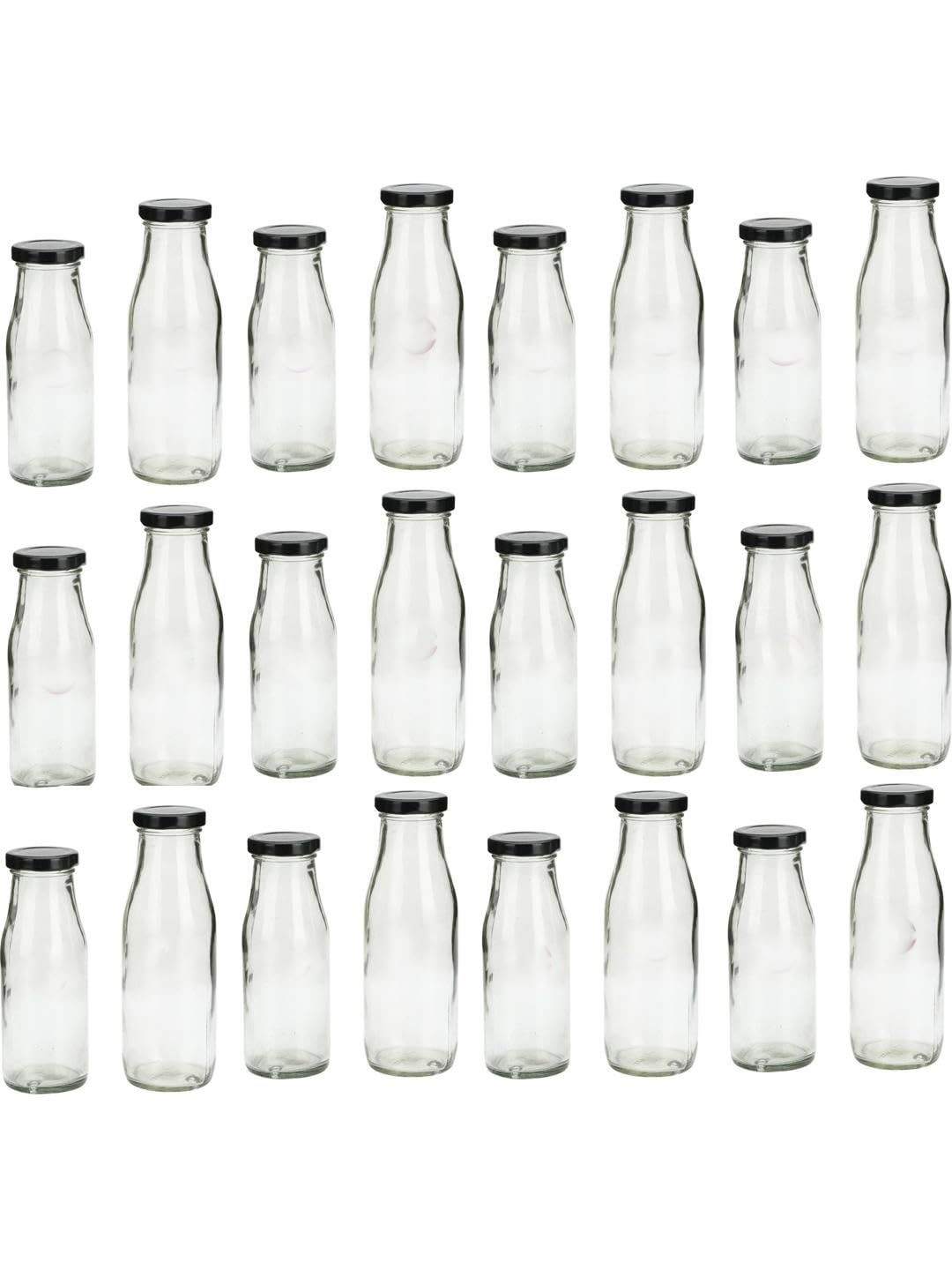 1ST TIME Set Of 24 Transparent Glass Freezer Safe Water Bottle