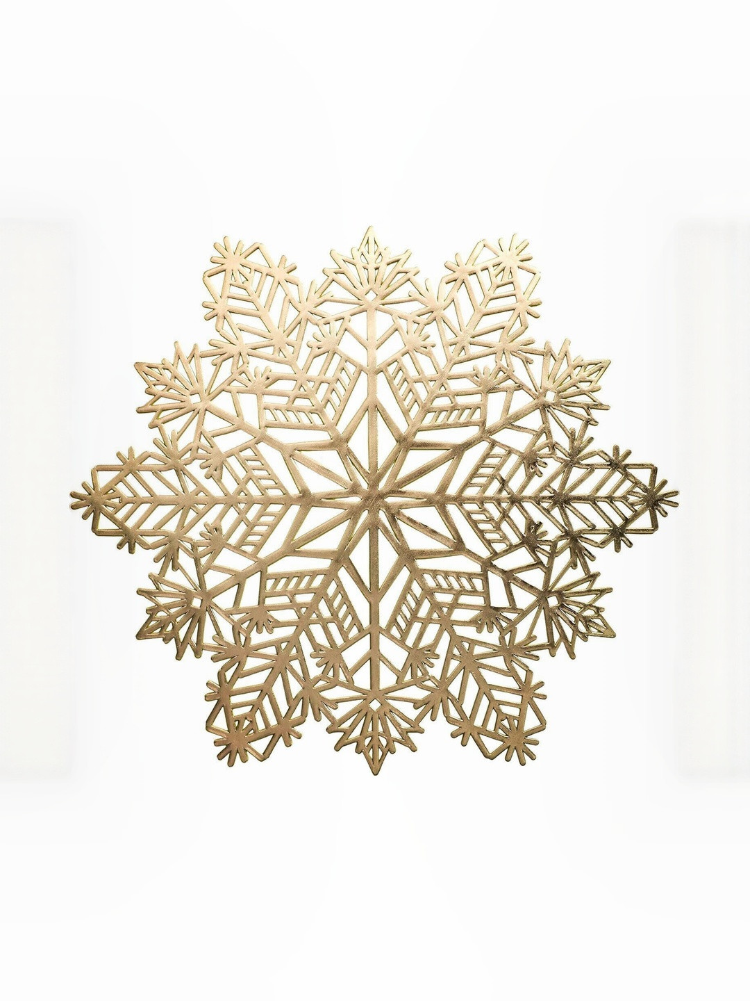 LaVichitra Round Pack of 6 Gold PVC Table Placemat