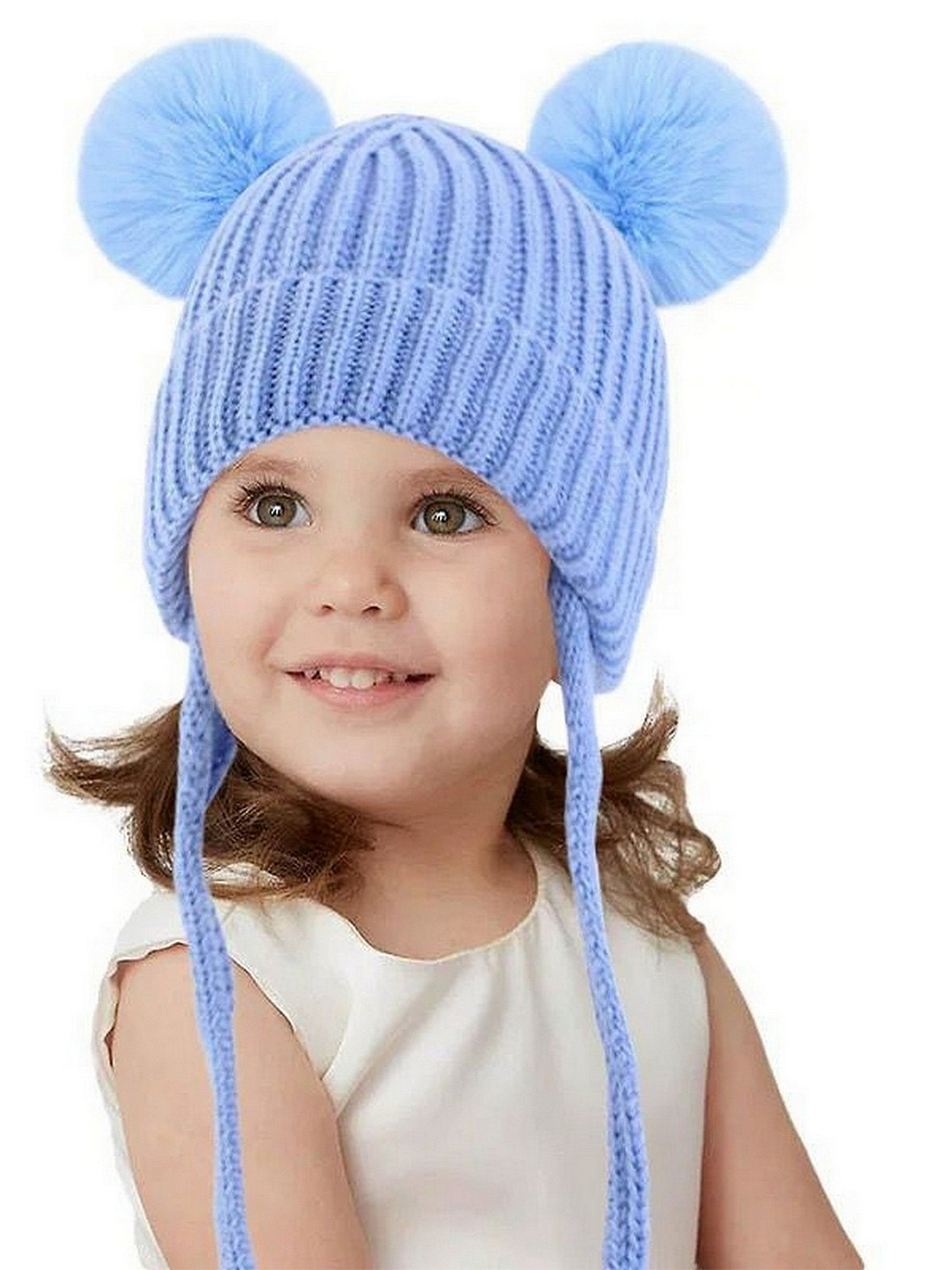 Infispace Kids Winter Knit Woollen Beanie With Pom-Pom