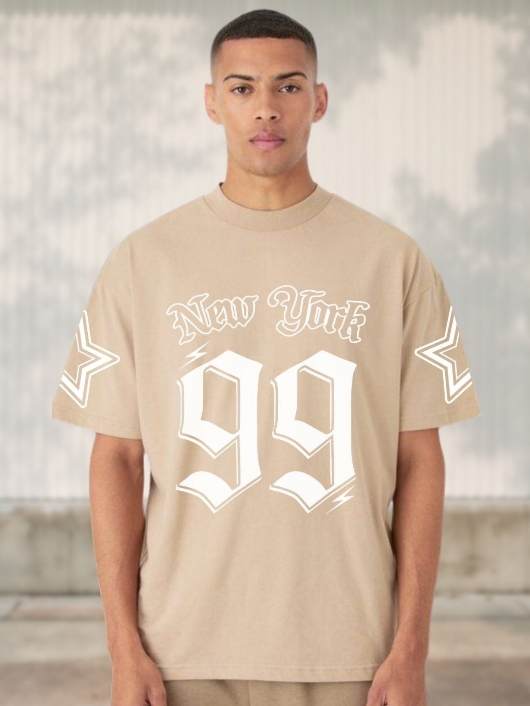 Cool Plus Men Typography Printed Oversize T-shirt