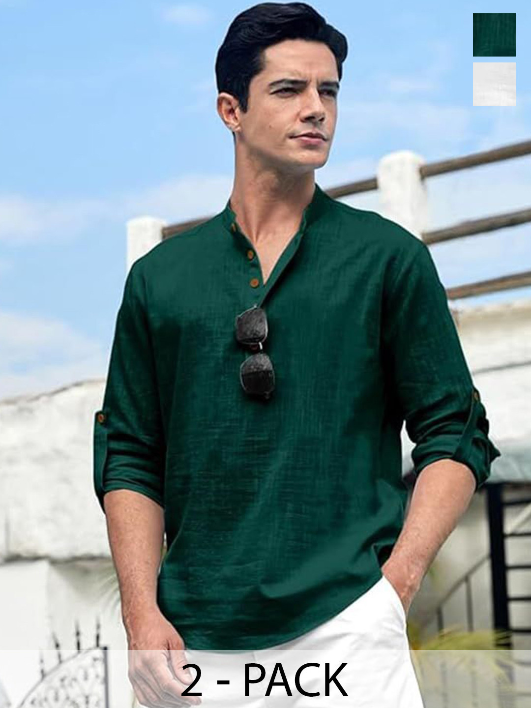 EdinWolf Round Neck A-Line Short Kurta