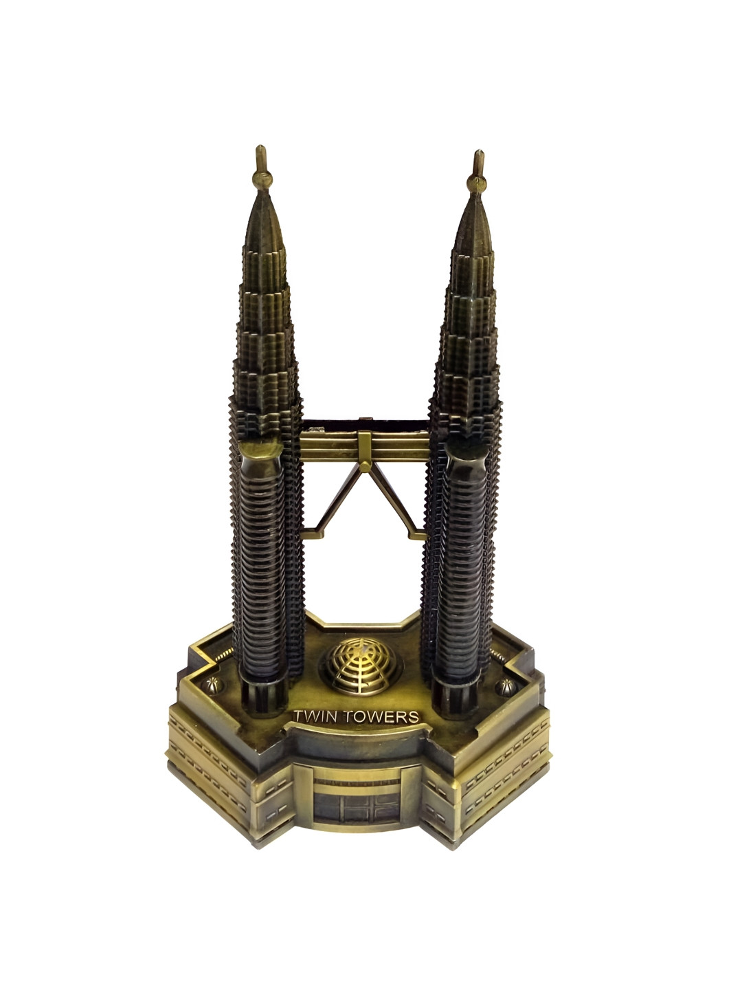 AUGEN Gold-Toned & Black TwinTower Showpiece