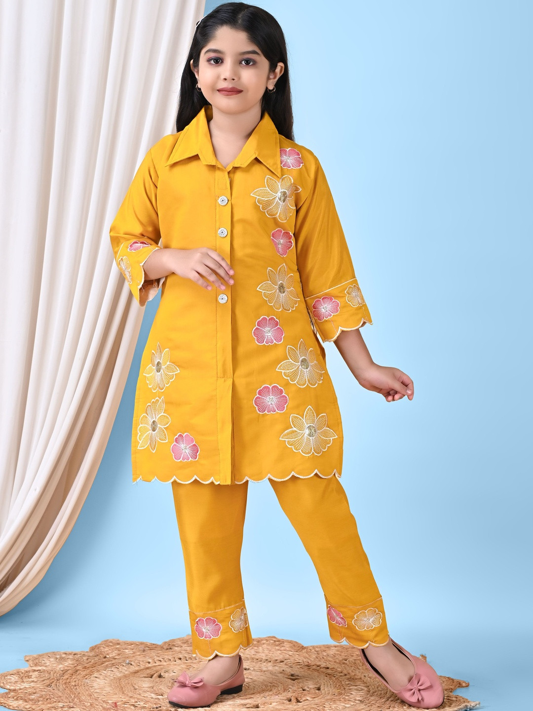 Jbegam Girls Ethnic Kurta Pyjama Set