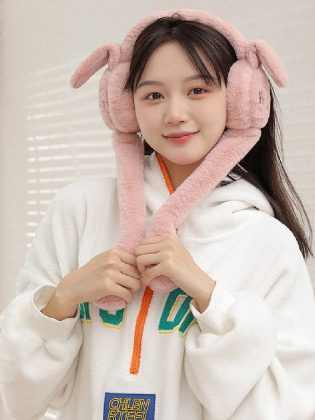 PIFTIF Women Chill Wrap Moving Ears Earmuff Cap for Winter