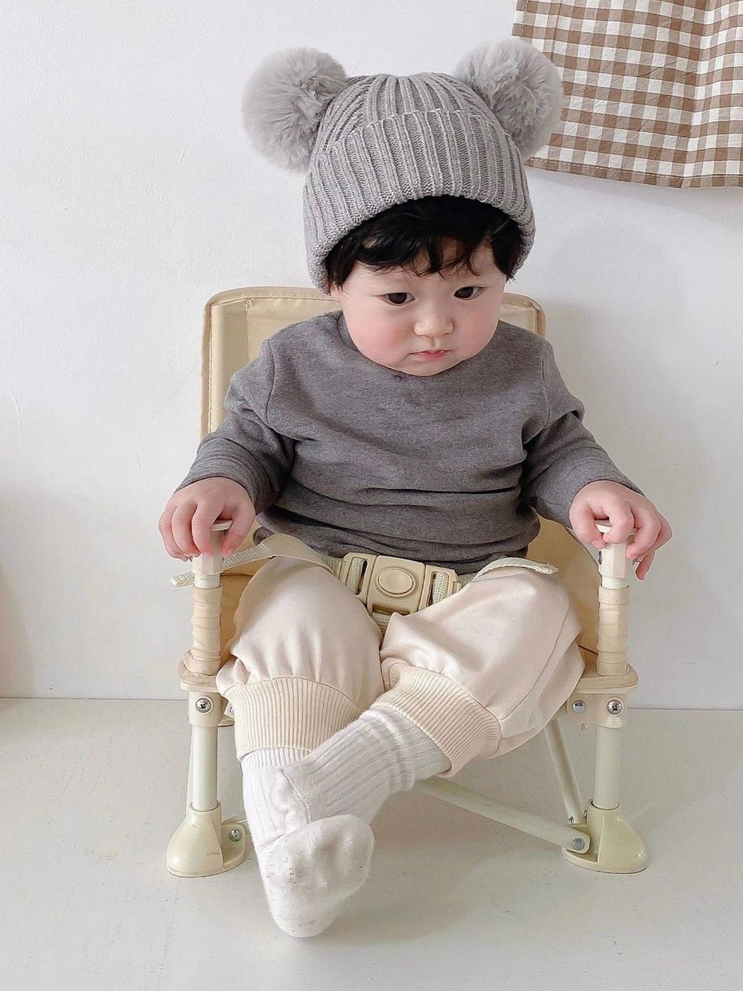 Infispace Kids Self Design Woollen Ear Beanie