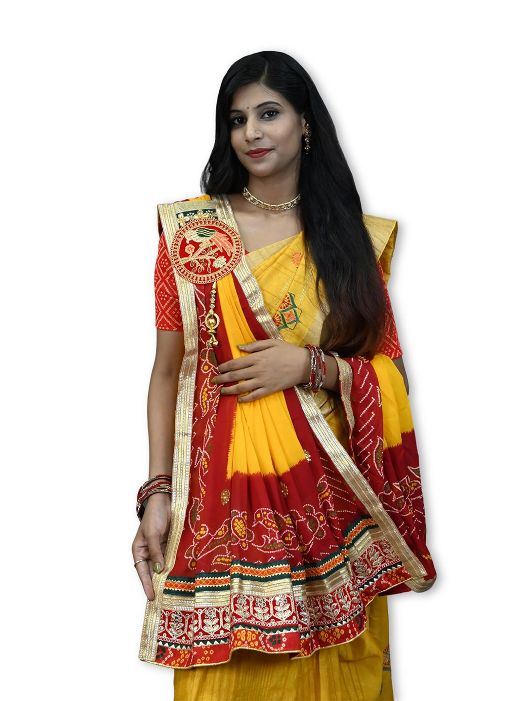 Ranisatiya creation Bandhani Printed Dupatta With Thread Work