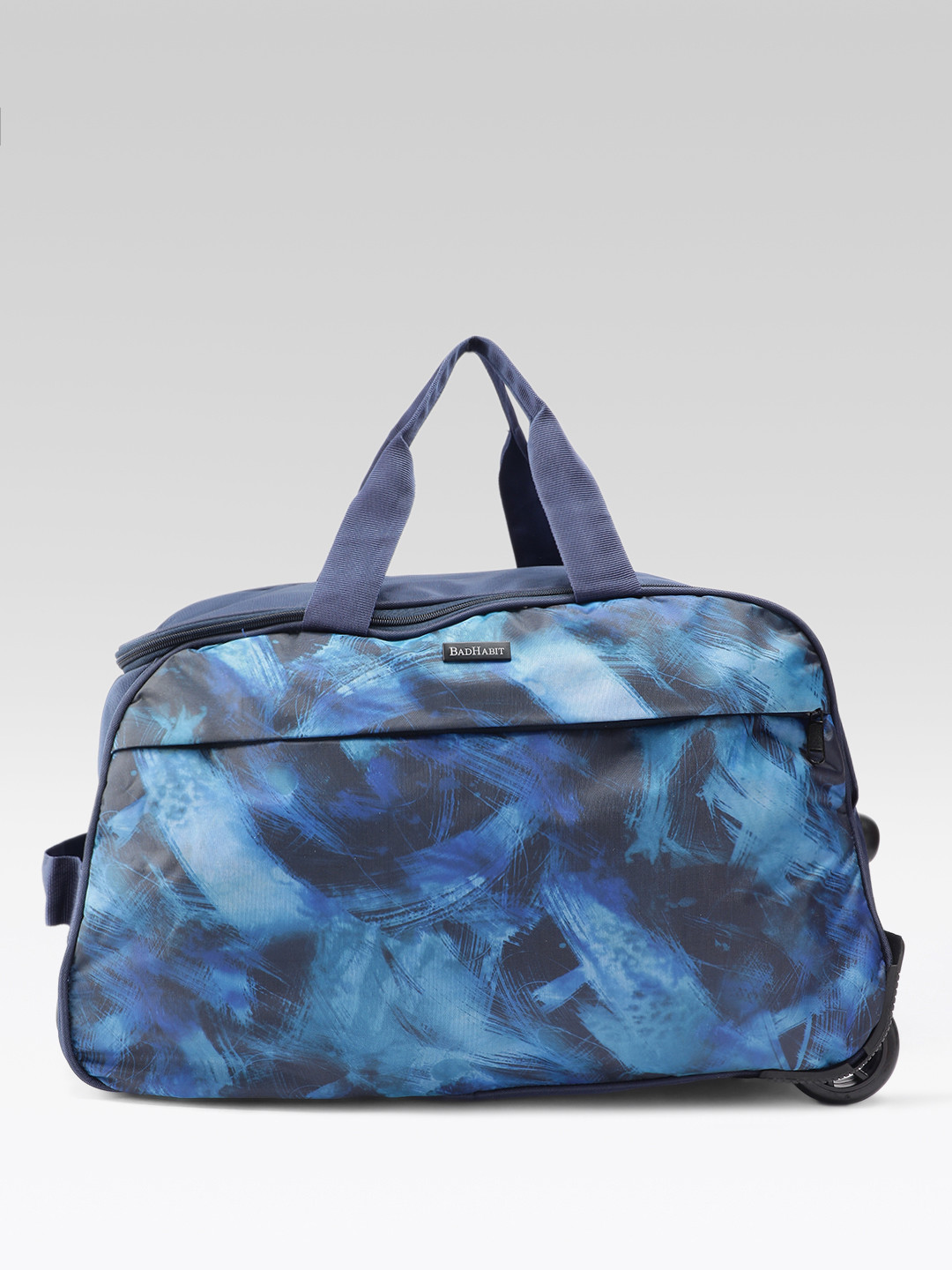 BAD HABIT Unisex Printed Medium Duffel Trolley Bag - 45L