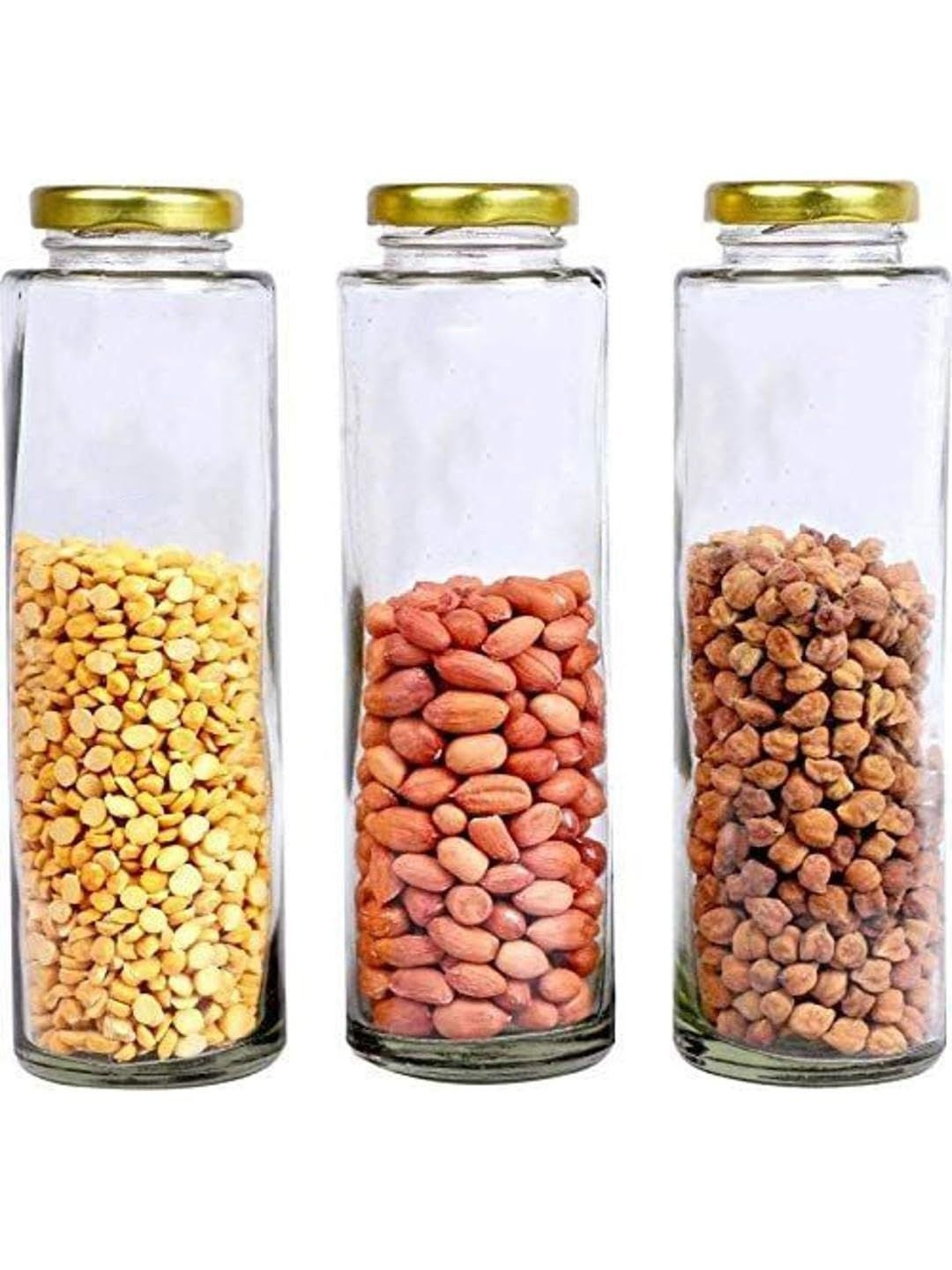 1ST TIME Set Of 3  BPA Free Transparent Freezer Safe Glass Water Bottle