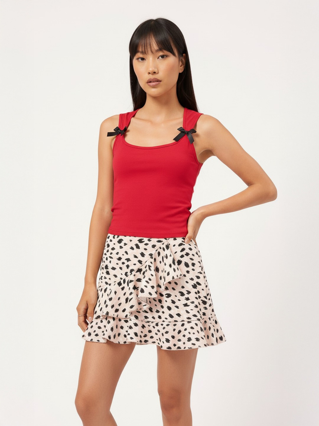 DressBerry Coquette Buzz Square Neck Top