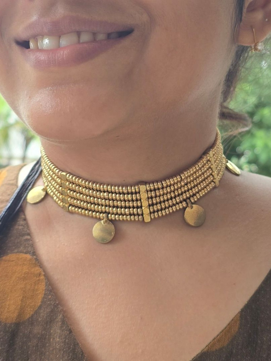 Studio Anviksha Medallions Charm Choker Statement Necklace