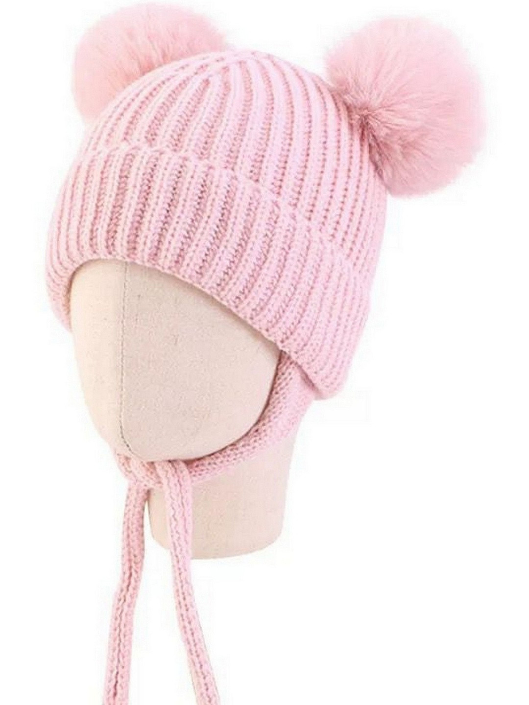 Adorazone Kids Unisex Pink Beanie Winter Knit Warm Caps