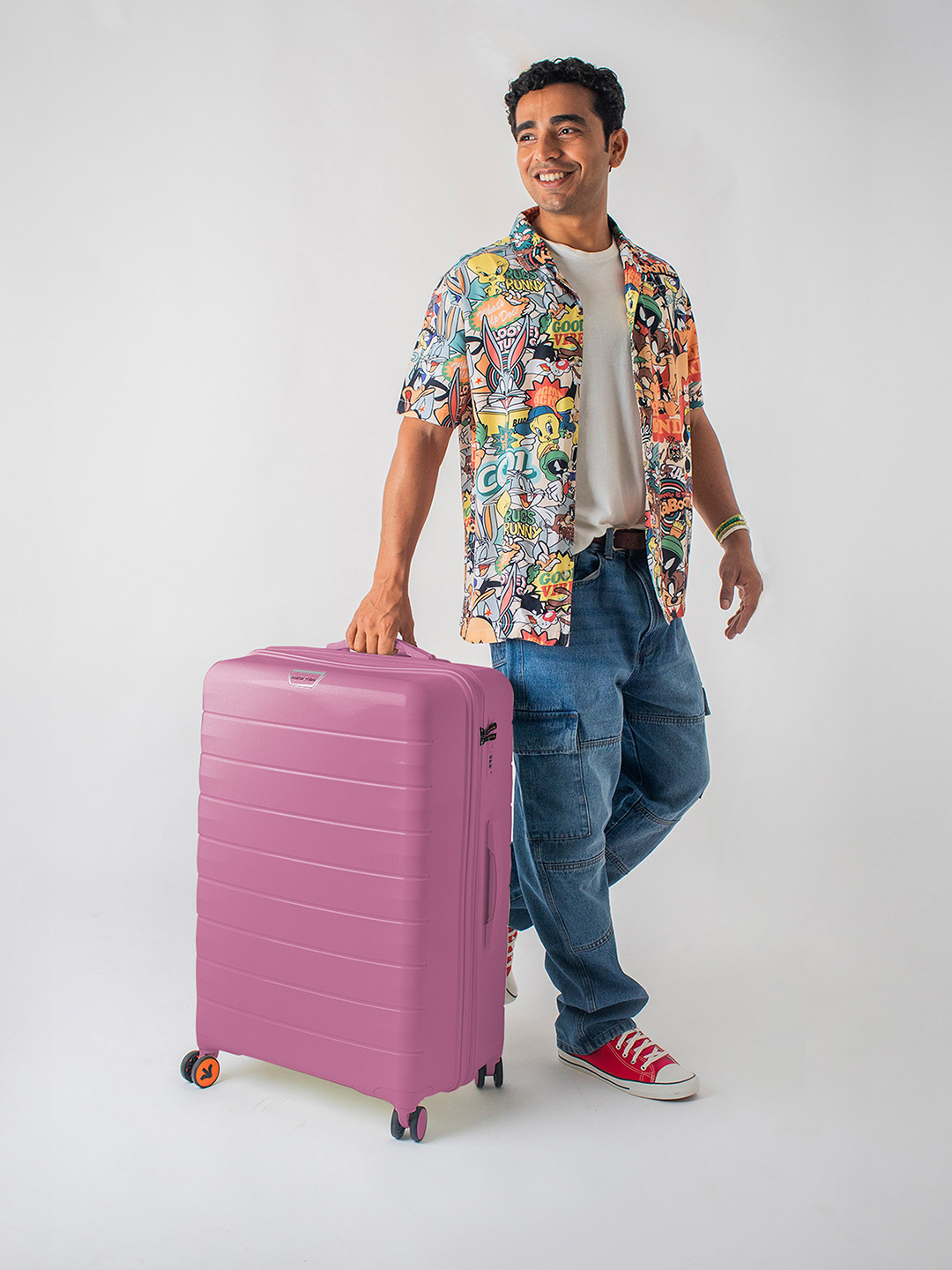 Nasher Miles Vienna Polypropylene Large Pink Trolley Bag - 28 Inch (75 cm)