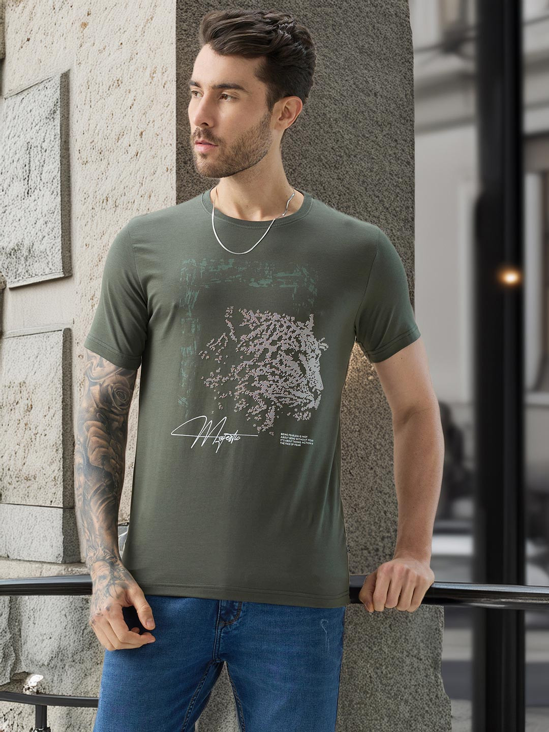 Status Quo Graphic Printed Cotton T-shirt