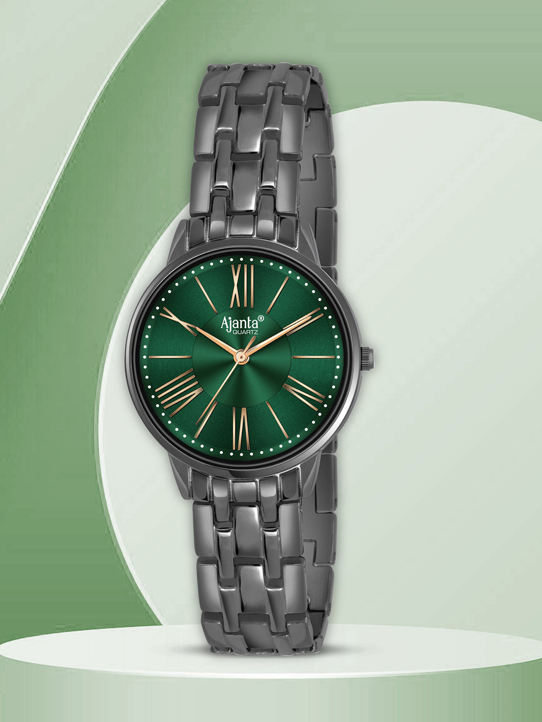 Ajanta Quartz Women Brass Printed Dial & Straps Analogue Watch AWC116ESL -06