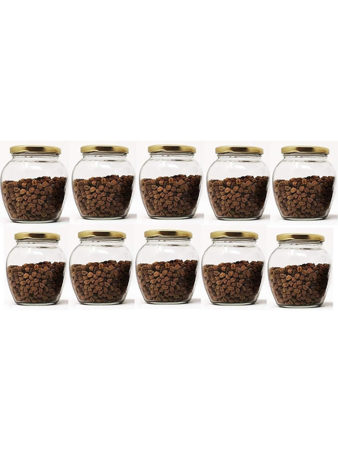 1ST TIME Transparent 10 Pieces Glass Jars