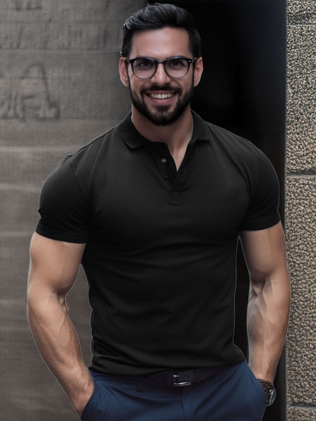 StyleCast Men Trendy Polo Collar T-shirt