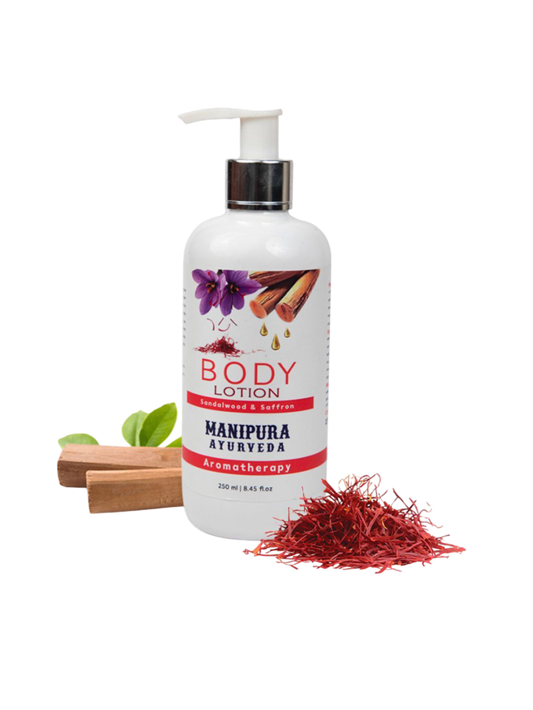 MANIPURA AYURVEDA Sandal & Saffron Body Lotion For Skin Brightening - 250 ml