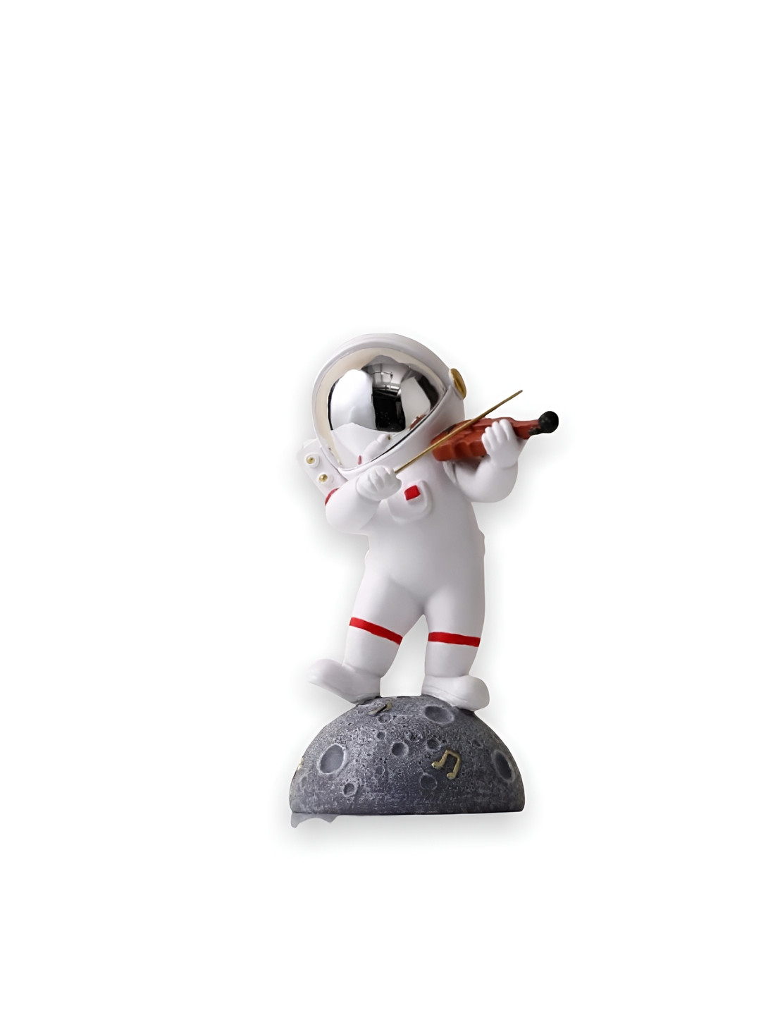 AUGEN Silver-Toned & White Astronaut Figurine Showpiece