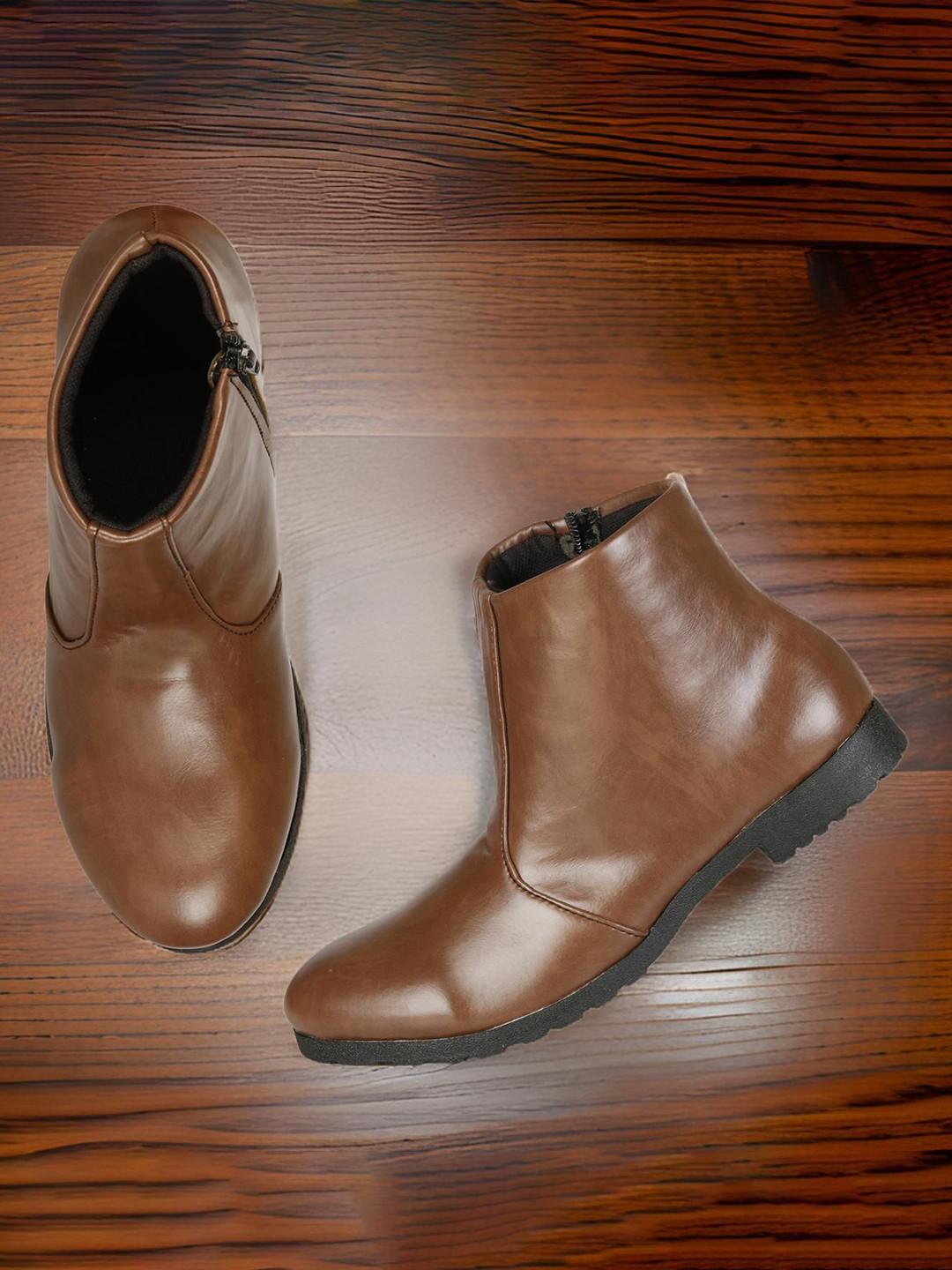 Ishransh Latest Trendy Women Zipper Round Toe Chelsea Boots