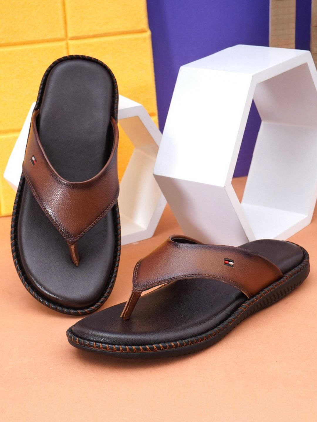HERE&NOW Men PU Comfort Sandals